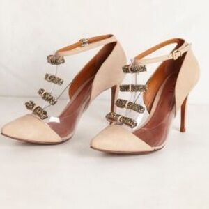 Anthropologie Shultz Cinderella bow heel 8,9.5